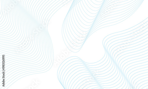 Blue white minimal round lines abstract futuristic tech background. Vector digital art banner design