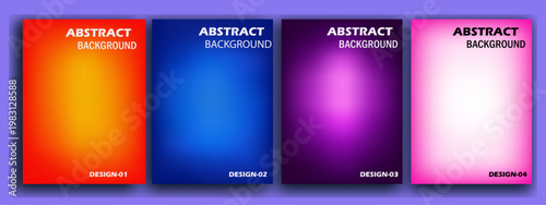 Vibrant abstract art panels a colorful wall display with gradient hues and text