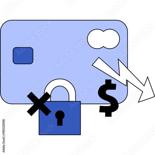 Credit Card Security Breach Icon