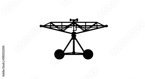 Irrigation system silhouette design on a white background