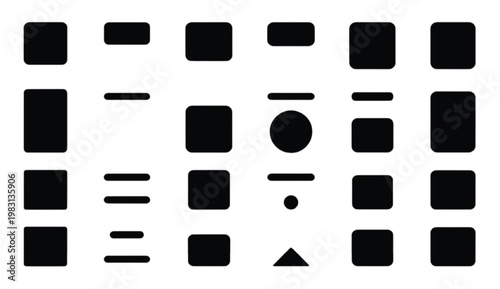 Minimal pricing comparison grid silhouette collection featuring structured plan tiers feature rows and organized SaaS subscription layout elements