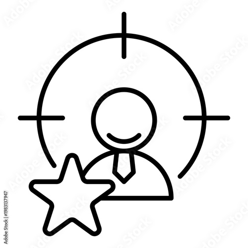human resources line icon. candidate search vector illustration