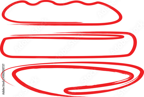 Underlines and scribbles set . Doodle vector brush Stroke . Correction scribble. Isolated paintbrush collection . Vector streak. Hand drawn underline, highlighter.