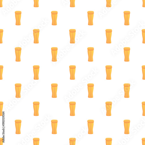 Beer glasses creating a repeating pattern on a white background