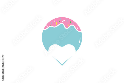 Flying balloon donuts logo 