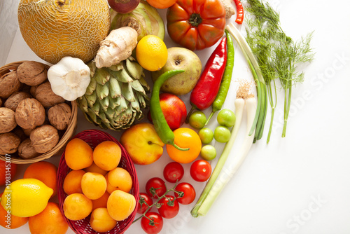 colorful variety of fruits and vegetables