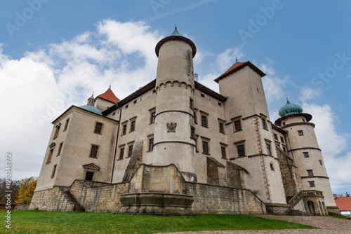 Exterior of the Zamek Wisnicz castle in Nowy Wisnicz, Lesser Poland, Malopolska, Poland, Europe