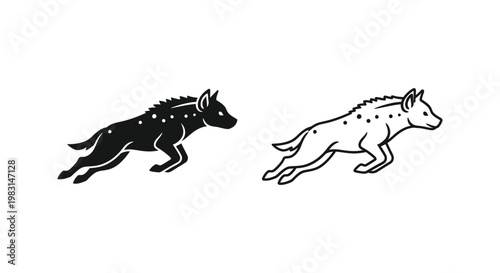 Wild Canines: Dog vs Wolf Comparison Guide Vector