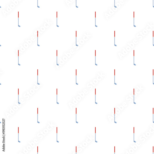Golf club putter repeating in a seamless pattern creating a sports background