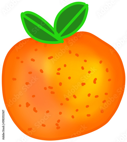 Fresh orange fruit isolated on white background representing healthy food and nutrition