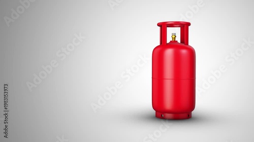 LPG Shortage Concept with Isolated Cylinder