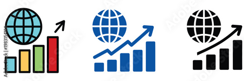 Hosting statistic icon set multi style various collection, collection of web hosting analytics and server performance symbols including charts, uptime, cloud, database, and bandwidth icons, vector