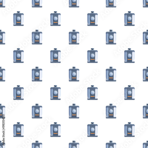 Deep fryers creating a repetitive kitchen appliance pattern