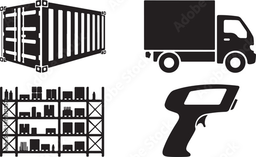 Minimalist black of house computer and wi fi signal