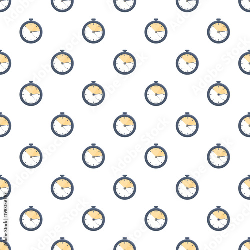 Stopwatch icons creating a seamless pattern symbolizing time, deadlines, and efficiency