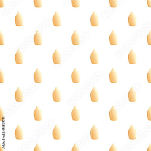 Light brown sesame seeds creating a repeating pattern on white background