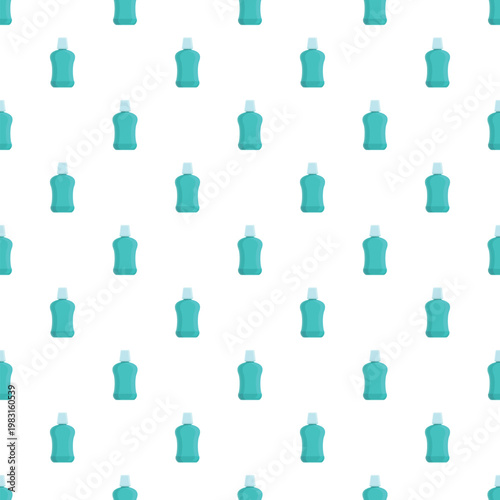 Repeating blue bottle pattern creating a seamless background for health and pharmacy concepts