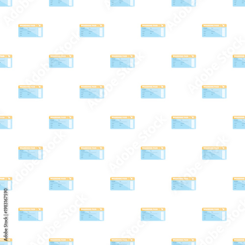 Boarding pass tickets forming a repeating pattern, representing travel and transportation for backgrounds