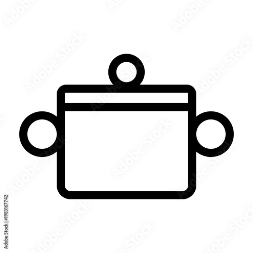 minimalist sugar bowl outline icon