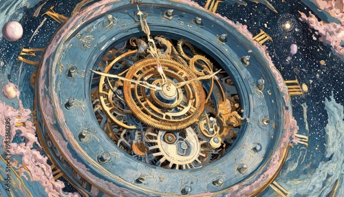 circadian clockwork orchestrating hormonal symphony across sleeping world, biological timekeeping mechanical precision endocrine harmony, rhythm conductor