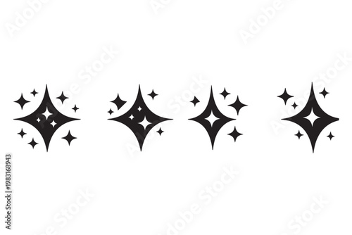 Generative AI logo icon magic sparkle stars symbol , Artificial intelligence sign. Vector ai generated icon blue logo, gradient sparkles