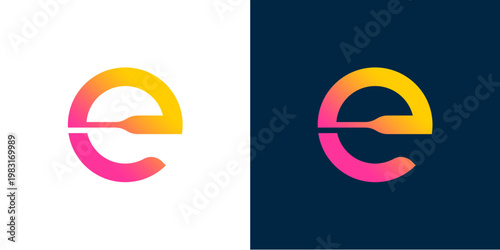 combination of e logo and syringe