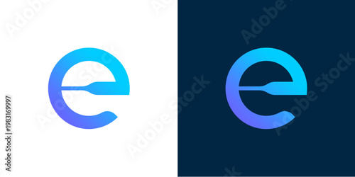 combination of e logo and syringe