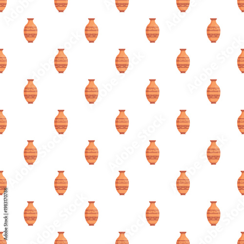 Ancient greek amphora patterned seamless background repeating design