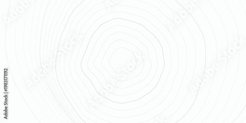 Minimalist tree ring background, organic wood grain texture vector, subtle white topographic map pattern for design