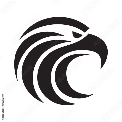 Elegant Black Eagle Silhouette for Branding