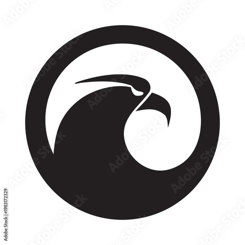 Minimalist Eagle Silhouette Logo Design