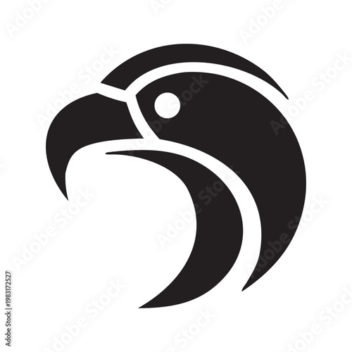 Simple Elegant Polygon Eagle Logo