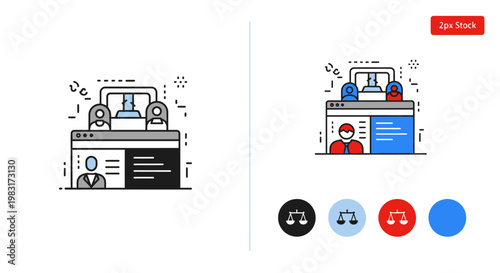 Online legal consultation, virtual meeting with lawyer