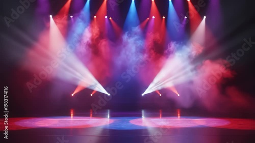 Wallpaper Mural Stage with colorful lights and smoke for commercial advertising, marketing campaigns, and creative projects Torontodigital.ca