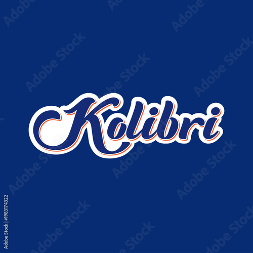Kolibri Retro Script Logo. Bold retro script logotype 