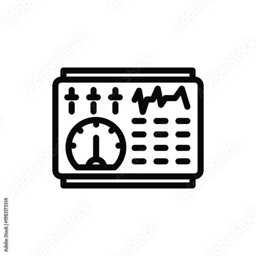 Waveform And Gauge Monitoring Control Panel Icon