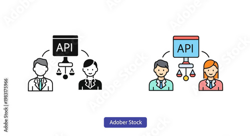 API legal compliance. Business people and legal API service