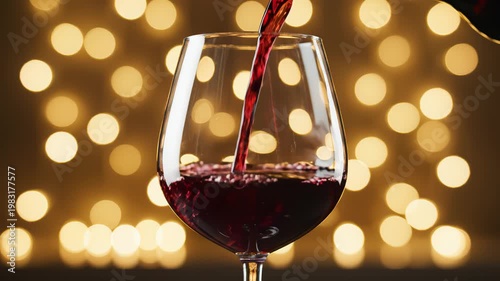 Wallpaper Mural Red wine being poured into glass for commercial backgrounds, digital design, and advertising Torontodigital.ca