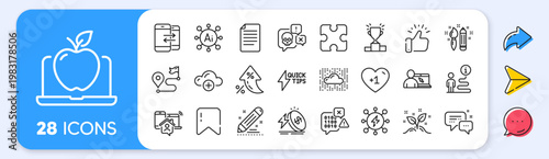 Creativity, Binary code and Journey line icons. Interest rate, AI generate, Inflation icons. Pack of Energy price, Winner podium, Work home icon. Vector