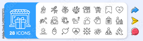 Flight destination, Be good and Fireworks stars line icons. Interest rate, AI generate, Inflation icons. Pack of Holidays shopping, Journey, Shopping cart icon. Vector