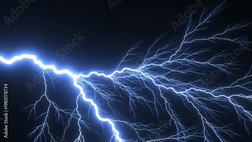 Wallpaper Mural Blue lightning bolts in dark sky for commercial advertising, marketing campaigns, and creative projects Torontodigital.ca