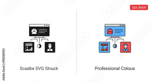 Organization chart, business structure, hierarchy concept icon