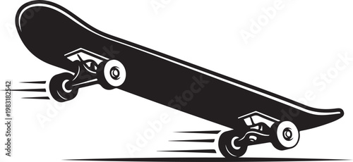 Skateboard, skateboard icon, vector skateboard, black skateboard, motion skateboard