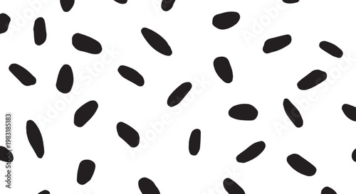 Black oval shapes on white background