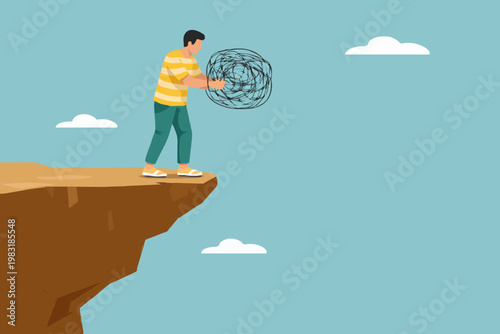 Man and tangled problem