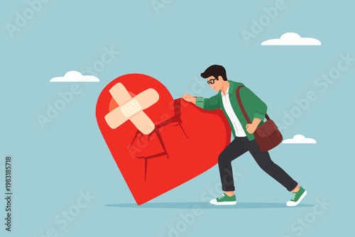 Broken Heart and Young Man