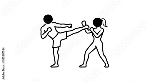 Abstract Fight Between a Man and a Woman