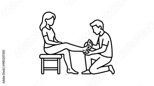 Medical Professional Examining Patient's Foot
