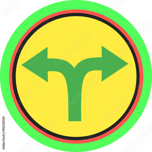 vector illustration of two-way arrow sign traffic signs