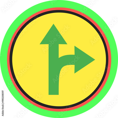 vector illustration of two-way arrow sign traffic signs